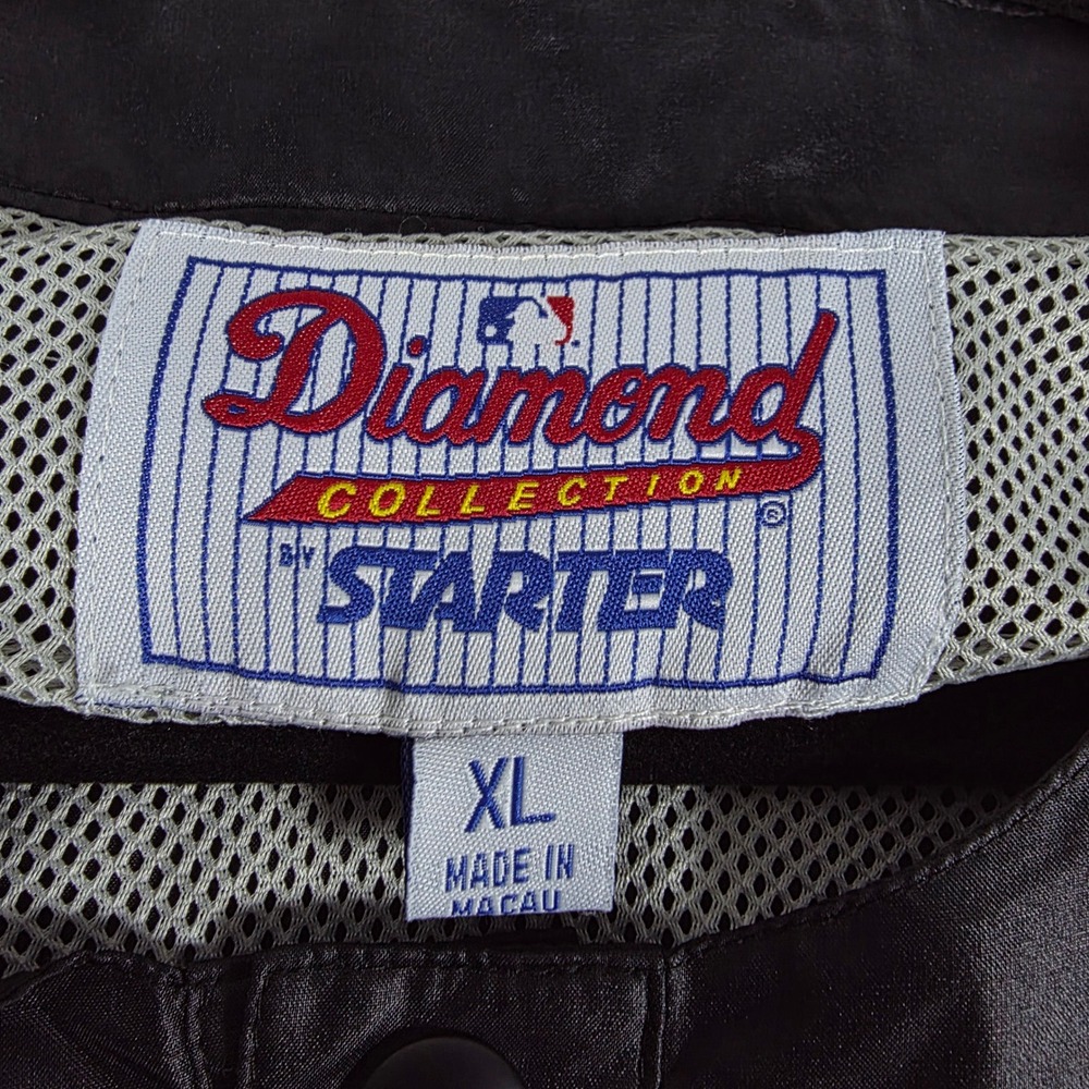 VTG‎ Starter Tampa Bay Devil Rays Windbreaker Mens XL Black Diamond Collection - Picture 5 of 11